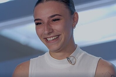 A sepsiszentgyörgyi Tóth Abigél Evelin a Megasztár 2024-es kiadásán. Fotó: TV2 - képernyőmentés