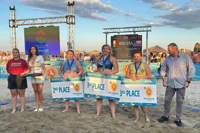 Cătălina Axente második lett Görögországban. Fotó: beachwrestling.org
