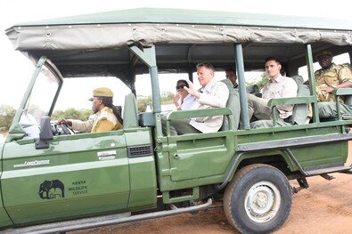 Klaus Iohannis és felesége Kenyában. Fotó: Facebook / Kenya Wildlife Service
