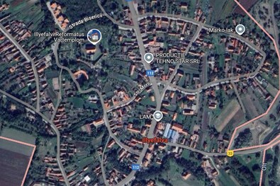  Illyefalva központja a Google térképen. Fotó: google.com/maps