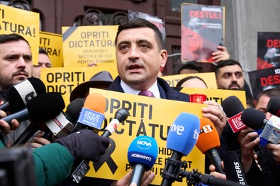 George Simion. Fotó: Facebook / Alianța pentru Unirea Românilor - AUR