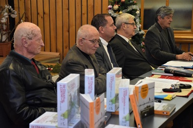 Kincses Előd, Gabriel Andreescu, Szilágyi Zsolt, Tőkés László és Florian Mihalcea. Fotó: Facebook / Tőkés László Sajtóirodája