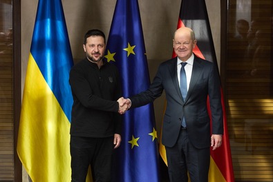Volodimir Zelenszkij és Olaf Scholz – a német kancellár nem küldene német békefenntartókat Ukrajnába. Fotó: Facebook / Volodimir Zelenszkij
