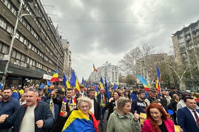 Az AUR felvonulása. Fotó: Facebook / George Simion