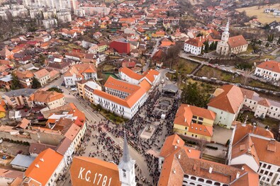 Székelyudvarhely madártávlatból. Fotó: Facebook/  Székelyudvarhely Városa