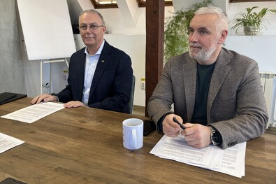 Berszány Tibor és Édler András. A szerző felvétele