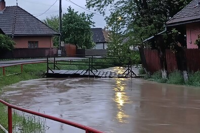 Székelytamásfalván tegnap hajnalban. Fotó: Facebook / Kopacz Árpád 