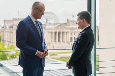 Friedrich Merz és Nicuşor Dan. Fotó: presidency.ro