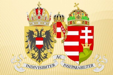 Az Osztrák–Magyar Monarchia közös kiscímere Hugo Gerard Ströhl rajza alapján. Fotó: Wikipédia