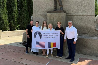 Abraham Lincoln szobránál. Fotók: Szilveszter Szabolcs gyűjteményéből