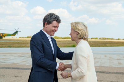 Nicuşor Dan és Ursula von der Leyen. Fotó: presidency.ro