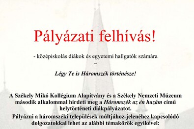Háromszék az én hazám (Pályázati felhívás)