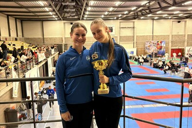 Baranyi Zsófia edző és Török Panka