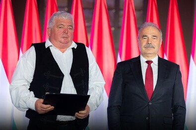 Lukács Attila és Nagy István a díjátadón. Fotó: Facebook / Agrárminisztérium