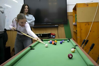 Játékterem a Nagy Mózes Főgimnáziumban (Kézdivásárhely)