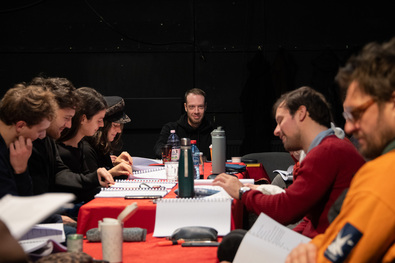 Olvasópróba a kamarateremben. Fotó: Izsák Előd