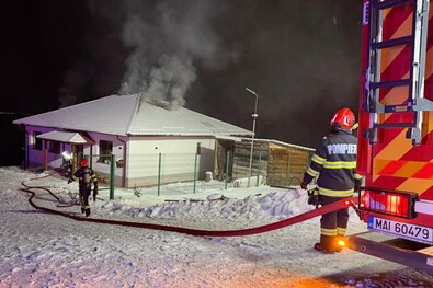 Tűzeset Márkoson. Fotó: Kovászna megyei katasztrófavédelmi felügyelőség