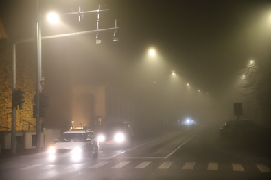 Ködös út Sepsiszentgyörgyön. Fotó: Albert Levente