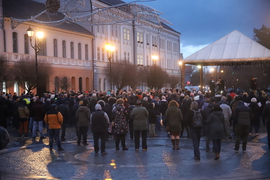 Másodszor is tüntettek  az adócsökkentésért Sepsiszentgyörgyön