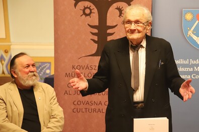 Ferencz Csaba és Kisgyörgy Zoltán a könyvbemutatón. Fotó: Albert Levente