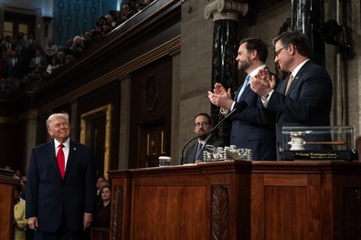 Donald Trump amerikai elnök a washingtoni kongresszusban. Fotó: Facebook / The White House