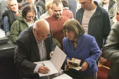Nógrádi György Kézdivásárhelyen, 2023-ban. Fotó: Bartos Lóránt