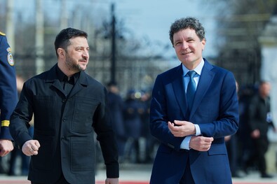 Volodimir Zelenszkij és Nicușor Dan. Fotó: presidency.ro