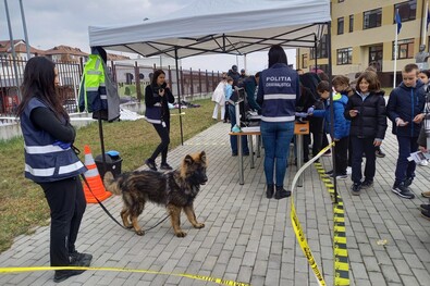 Barátságos rendőrkutya a nyílt napon. Fotó: Demeter J. ildikó