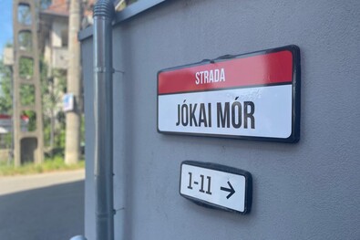 Új utcanévtábla Nagybányán. Fotó: Facebook / Pap Zsolt István