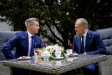 Magyar Péter és Donald Tusk. Fotó: Facebook / Péter Magyar
