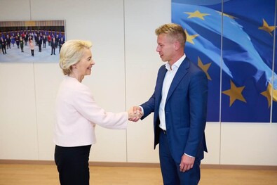 Ursula von der Leyen és Magyar Péter. Fotó: Facebook / Péter Magyar