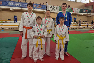 A sepsiszentgyörgyi Gakusei Judo Sport Klub versenyzői. Fotó: Balogh Attila