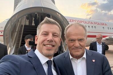 Magyar Péter Donald Tusk lengyel kormányfő társaságában. Szorosabb szövetséget építenek. Fotó: Facebook / Magyar Péter