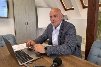 Édler András, a programot lebonyolító Kovászna Megyei Kereskedelmi és Iparkamara elnöke. A szerző felvétele