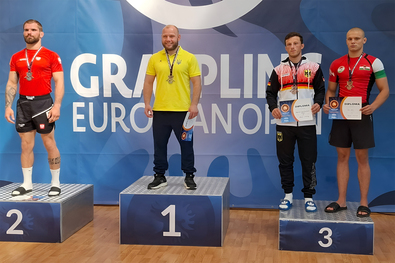 A bronzérmes Toró Ákos (balról az első). Fotó: Facebook / Magyar Grappling Szövetség