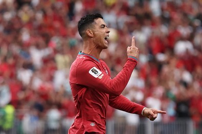 Cristiano Ronaldo a hatodik világbajnokságán is betalált. Fotó: Facebook / Seleções de Portugal