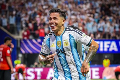 Enzo Fernández szerezte Argentína győztes gólját. Fotó: Facebook / Selección Argentina