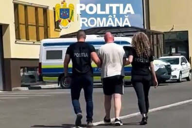 Őrizetbe vették az egyik gyanúsítottat. A Kovászna megyei rendőrség felvétele