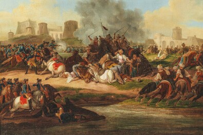 A péterváradi csata – id. Georg Philipp Rugendas festménye. Fotó: Wikipédia