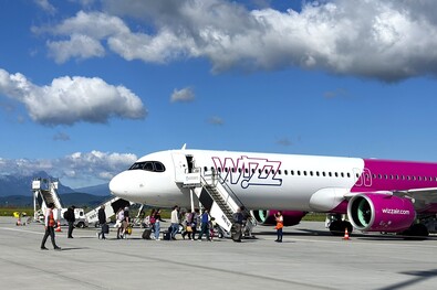 A brassói repülőtéren fog állomásoztatni egy repülőgépet a Wizz Air. Fotó: Farkas Orsolya