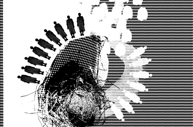 Hideg Margit – Közösség, 2014, digitális nyomat