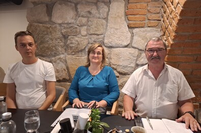 Jánó Attila, Kátai-Rákossy Zsuzsanna és Bálint József.  A szerző felvétele 