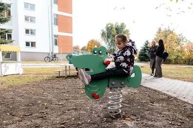 Játszótér a kórház udvarán