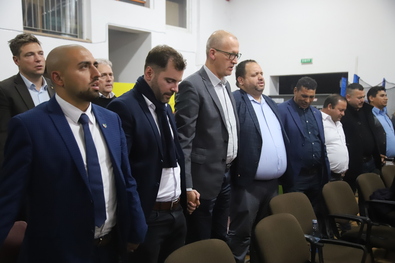 Tarr Zoltán miniszter az őrkői iskolában tartott istentiszteleten. Fotó: Albert Levente